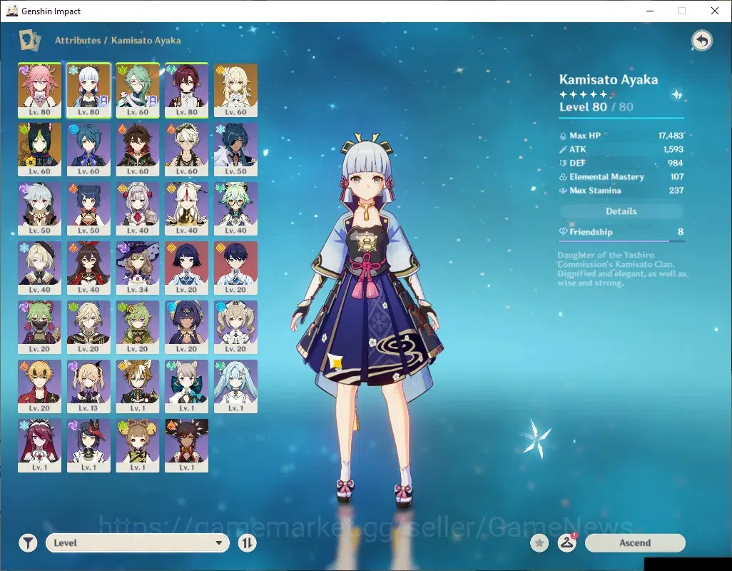 Genshin Impact Accounts ASIA|AR 49|3 Limited + 1 (*5Standard)|Kamisato Aya image 3