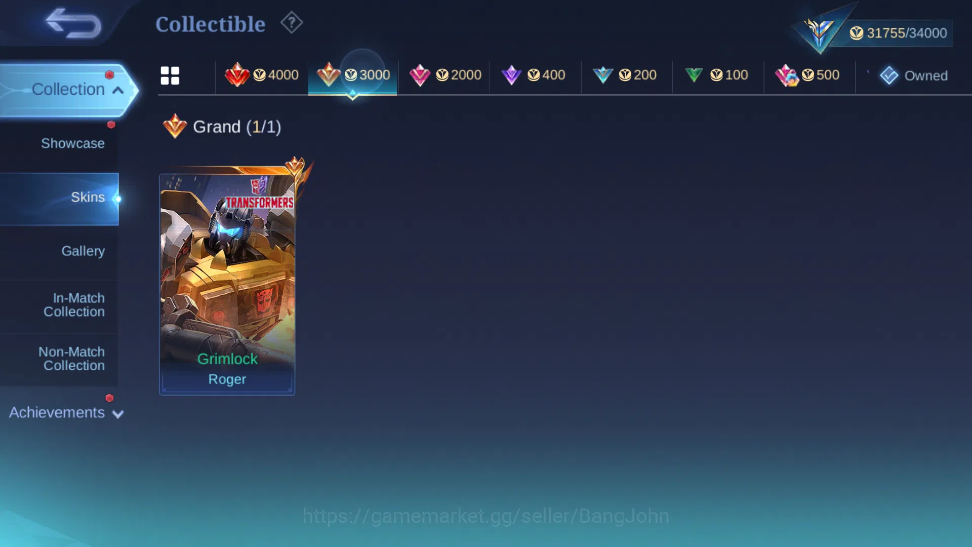 Mobile Legends: Bang Bang Accounts Hero 116 | Skin 157 | Emblem All Max | Trasnformer image 4