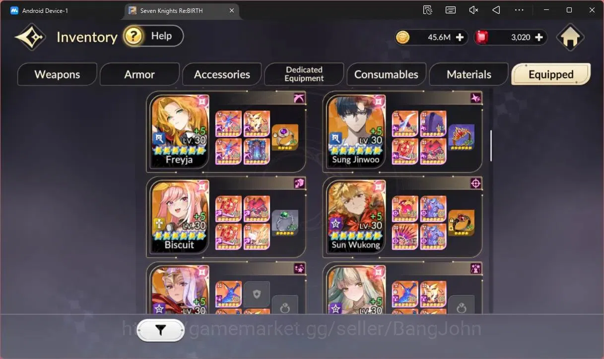 Seven Knights Re:Birth Accounts Global |4 EX7 (Fai,Juri,Roise,Gelidus)|15 TC6 (Rya image 13