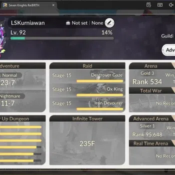 Seven Knights Re:Birth Accounts Global |4 EX7 (Fai,Juri,Roise,Gelidus)|15 TC6 (Rya image 1