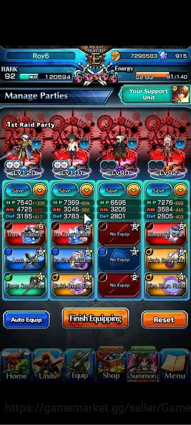Grand Summoners Accounts Global|Rank 92|Fresh Story+Side|Ready Gacha 915 CC image 3