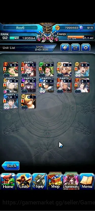 Grand Summoners Accounts Global|Rank 92|Fresh Story+Side|Ready Gacha 915 CC image 4