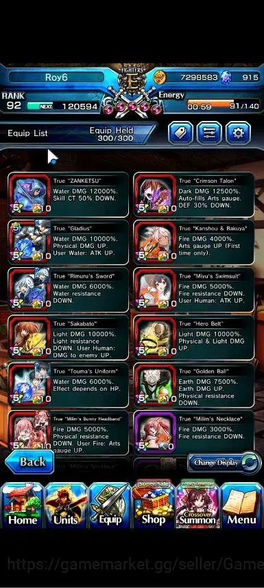 Grand Summoners Accounts Global|Rank 92|Fresh Story+Side|Ready Gacha 915 CC image 5