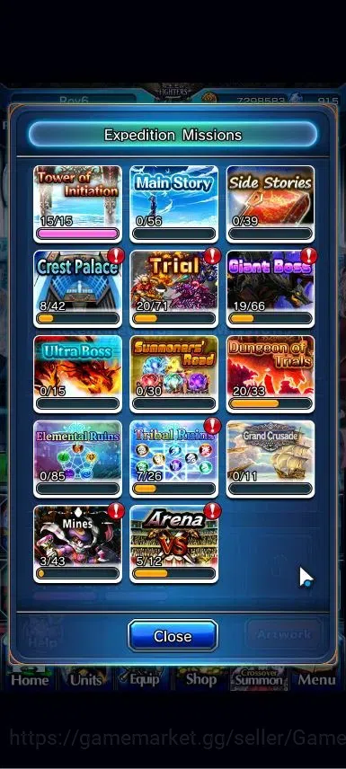 Grand Summoners Accounts Global|Rank 92|Fresh Story+Side|Ready Gacha 915 CC image 7