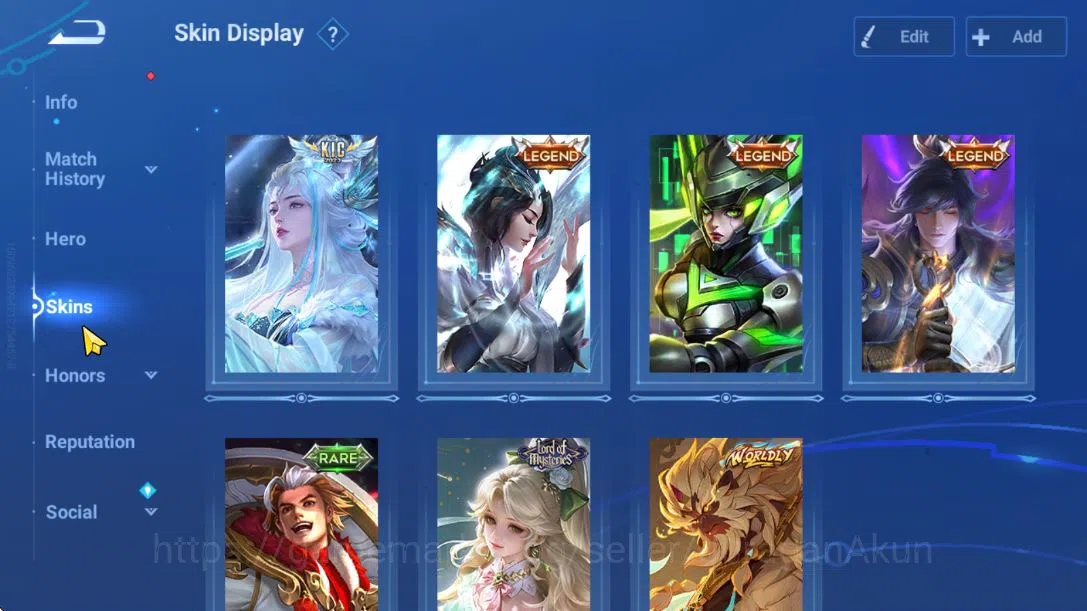 Honor of Kings Accounts Hero 60 Skin 47|KIC Luna,Consort Yu (Legend),Lady  image 4