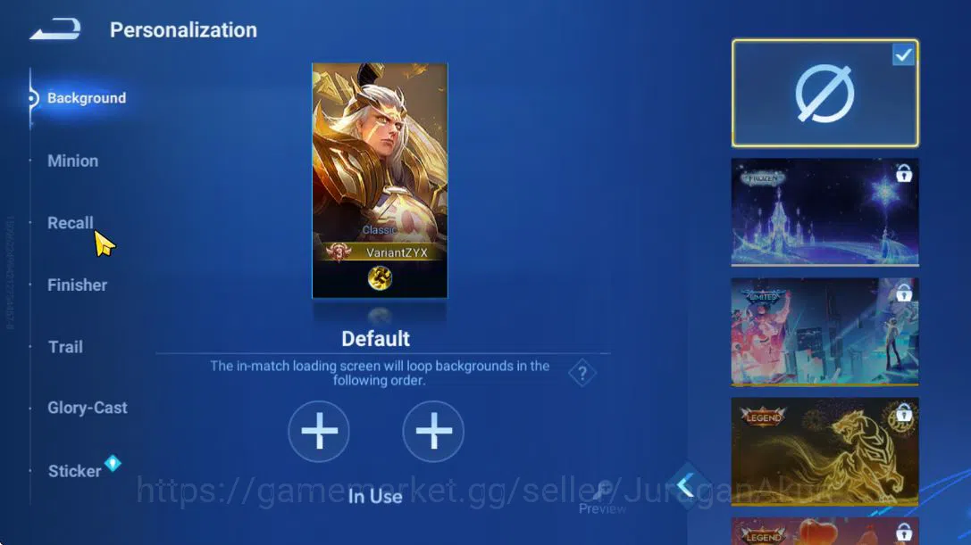 Honor of Kings Accounts Hero 60 Skin 47|KIC Luna,Consort Yu (Legend),Lady  image 5