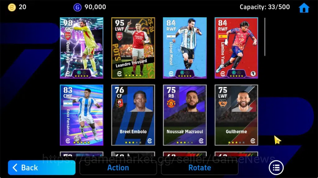 eFootball Accounts Android|ShowTime David Raya,TFFC26 Lionel Messi,La image 4