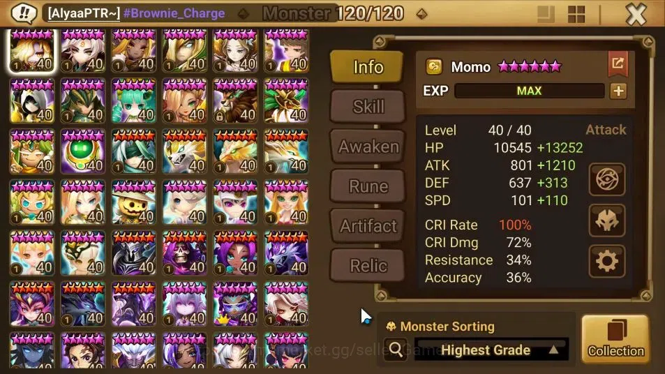 Summoners War: Sky Arena Accounts ASIA Lv100|2 LD[Jackson,Frederic]|60 Total NB5[Leo image 10