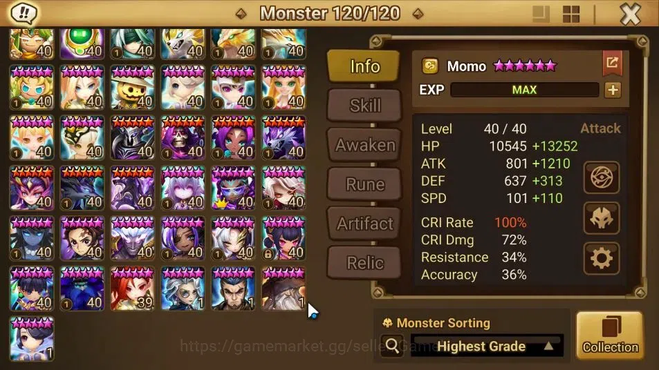 Summoners War: Sky Arena Accounts ASIA Lv100|2 LD[Jackson,Frederic]|60 Total NB5[Leo image 11
