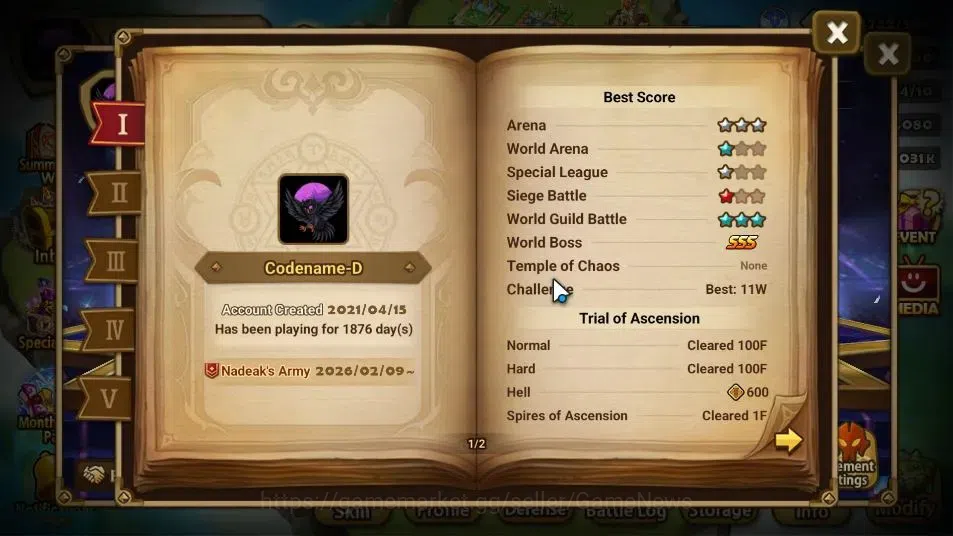 Summoners War: Sky Arena Accounts ASIA Lv100|2 LD[Jackson,Frederic]|60 Total NB5[Leo image 3