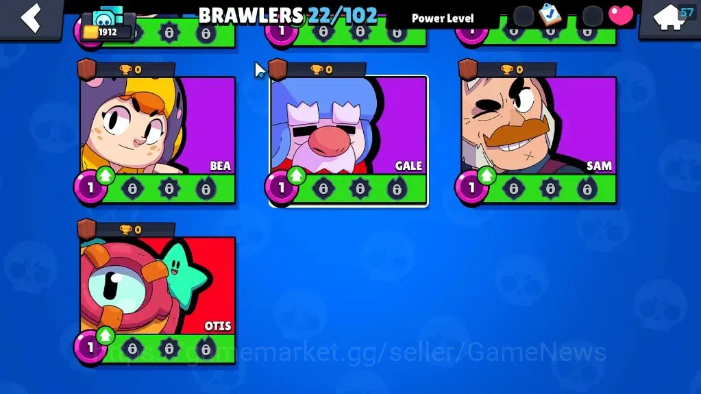 Brawl Stars Accounts 1912 Trophy|5k Blings|22 Brawlers 1 MaxLvl Full Buffies Edgar|4 Skins|1 Legendary Void Amber,1 Epic 11