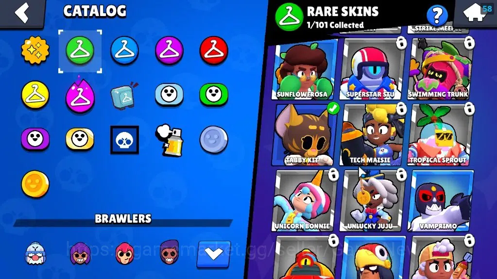 Brawl Stars Accounts 1912 Trophy|5k Blings|22 Brawlers 1 MaxLvl Full Buffies Edgar|4 Skins|1 Legendary Void Amber,1 Epic 15