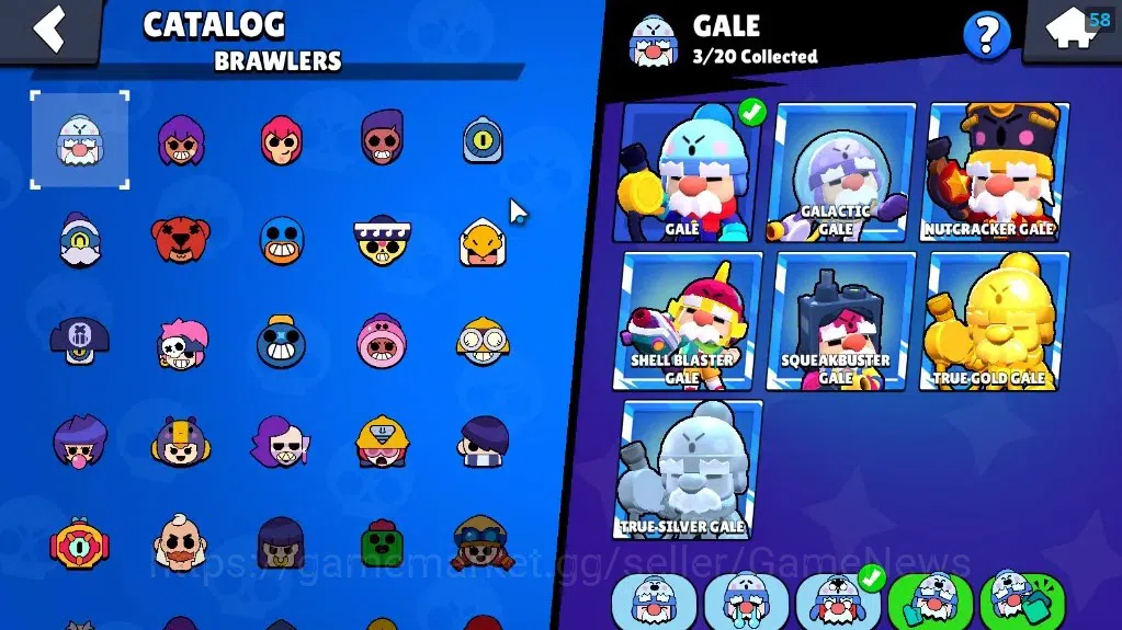 Brawl Stars Accounts 1912 Trophy|5k Blings|22 Brawlers 1 MaxLvl Full Buffies Edgar|4 Skins|1 Legendary Void Amber,1 Epic 20