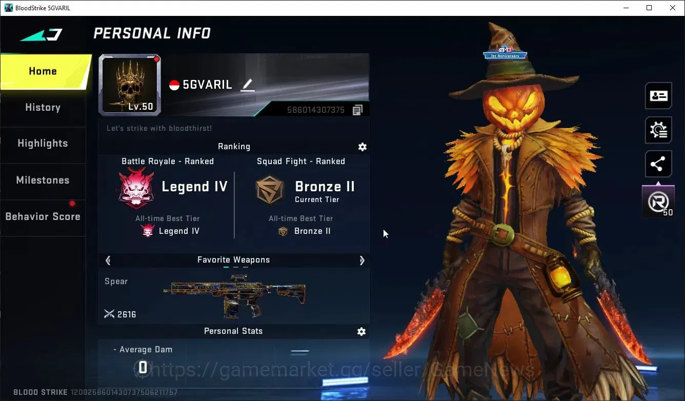 Blood Strike Accounts ASIA|ETERNAL DeAgle+MELEE DualBlades,Collab TOKRAV image 2