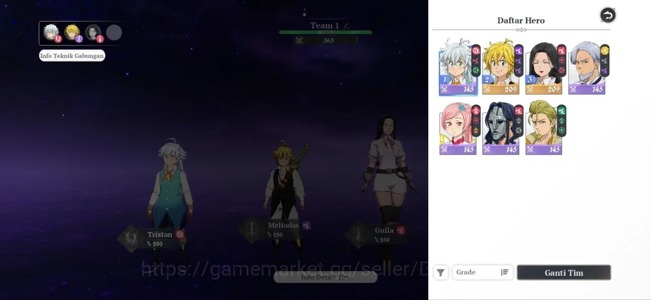 The Seven Deadly Sins: Origin Accounts EUROPE | Fresh Starter Lv 2 | 2 SSR | Meliodas,Gui image 2
