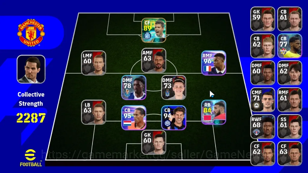 eFootball Accounts Others Android|Power 2287|Epic Sergio Aguero Manchester City 11-12|Show Time Noussair 1