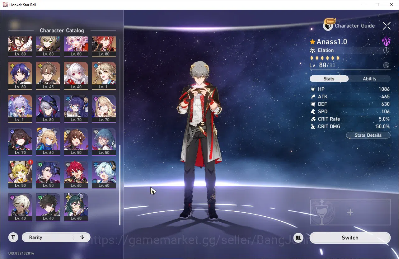 Honkai Star Rail Accounts [ASIA] TL70 | 22 Ltd | 17 LC | Prime Team: Anaxa + image 5