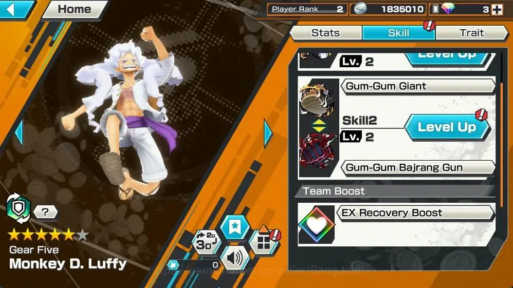 One Piece Bounty Rush Accounts Global | EX 2 | PR 2 | Monkey D luffy Lv.89, STE V image 4