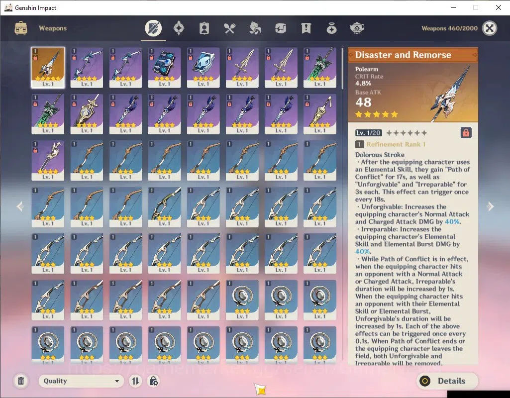 Genshin Impact Accounts Asia|AR 25|1 Limited + 1 (*5 Weapon)|Mavuika|Disas image 3