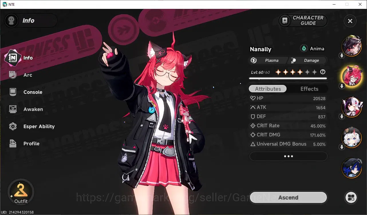 Neverness to Everness Accounts GLOBAL ASIA|HL44|TL23|10 SSR 3 Limited [LacrimosaA image 6