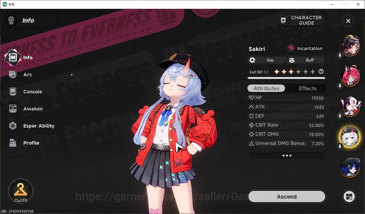 Neverness to Everness Accounts GLOBAL ASIA|HL44|TL23|10 SSR 3 Limited [LacrimosaA image 7