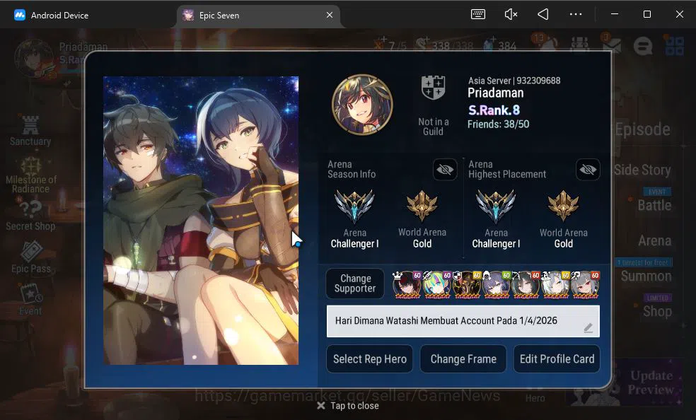 Epic Seven Accounts ASIA Unverif|20 ML(BArunka,Notos,LOTScales,etc)+Ri image 2