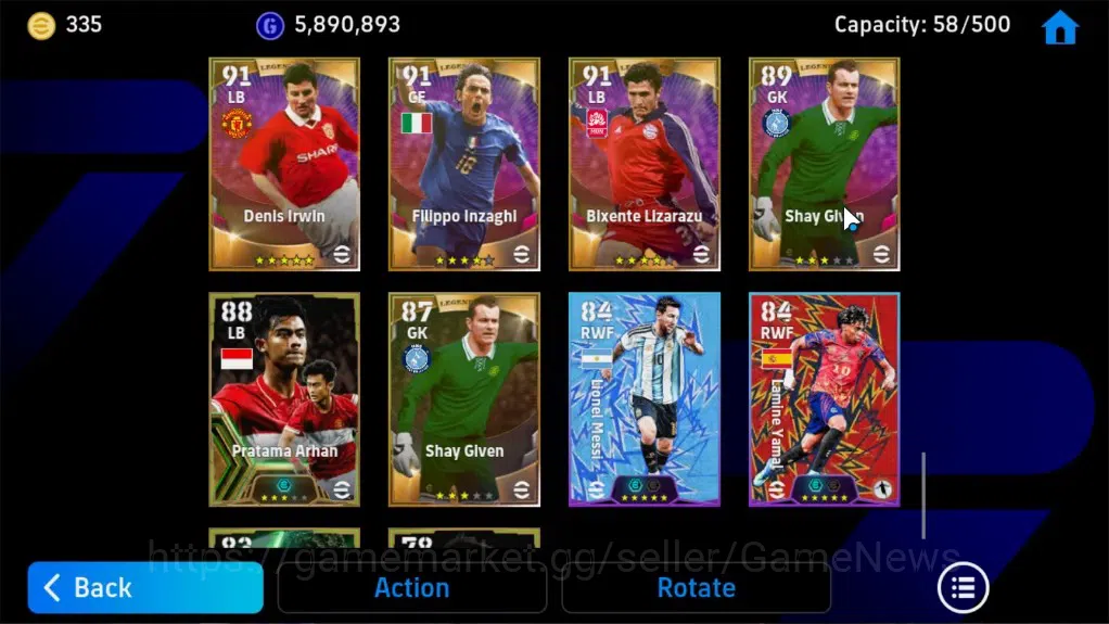 eFootball Accounts Legends & Iconic Players Android|28Epic,Dennis Bergkamp,Raul,Cafu,Javier Zaneti,Frank Rijkaard|17Legend 12