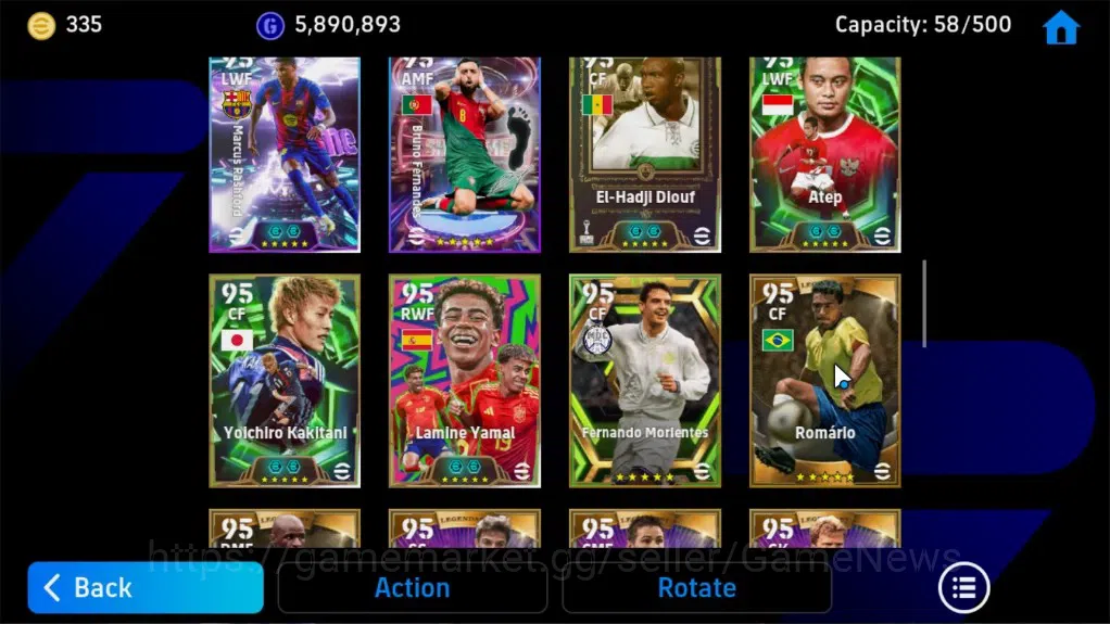 eFootball Accounts Legends & Iconic Players Android|28Epic,Dennis Bergkamp,Raul,Cafu,Javier Zaneti,Frank Rijkaard|17Legend 9