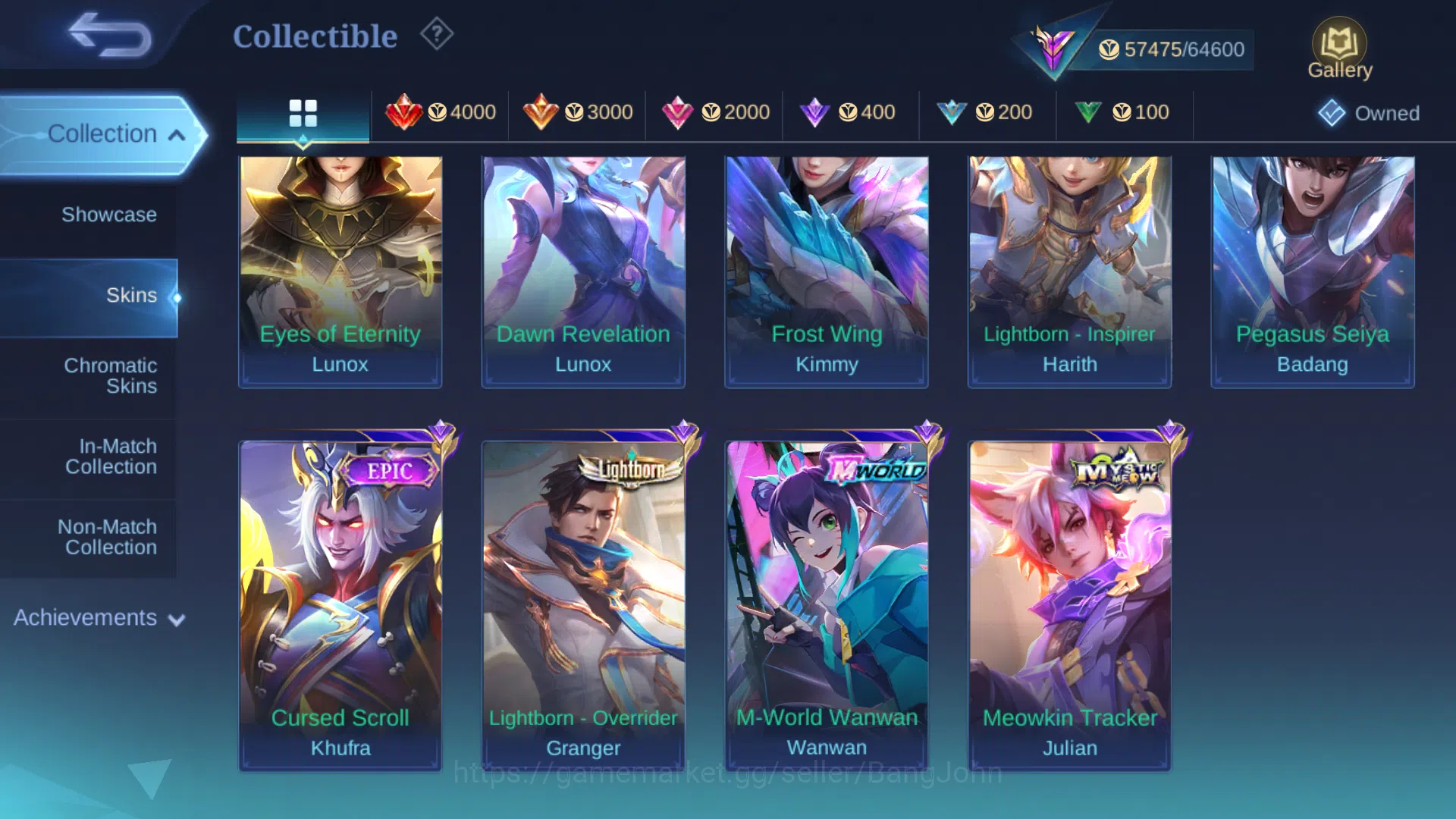Mobile Legends: Bang Bang Accounts Skin 240 | MWorld Wanwan | Luckybox Chou | Luckybo image 10
