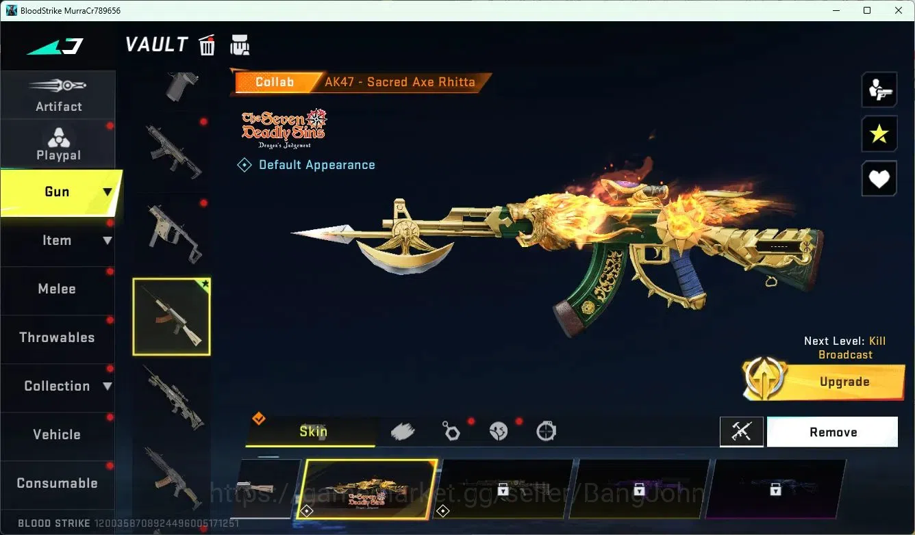Blood Strike Accounts ASIA | 1 7DS: AK47 Sacred Axe Rhitta | 2 ULTRA STR image 3