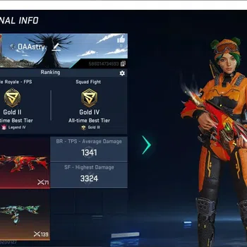 Blood Strike Accounts Collab Skin Asia|2 Collab AOT Guns:M4A1-BoF (S2) & AK47-PoH|2 Ultra Guns:Vecktor-FF,Fal-Warrior|5