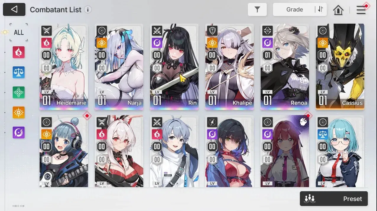 Chaos Zero Nightmare Accounts GLOBAL Lv 5|5 SSR[Heidemari,Narja+Sign,Khalipe,Rin image 3