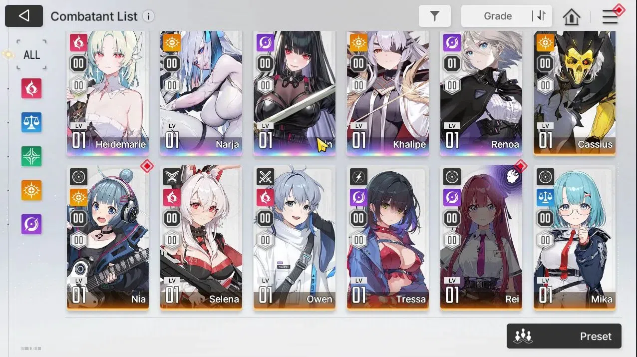 Chaos Zero Nightmare Accounts GLOBAL Lv 5|5 SSR[Heidemari,Narja+Sign,Khalipe,Rin image 4
