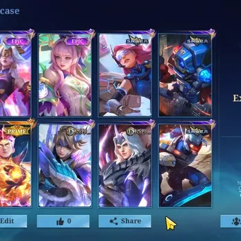 Mobile Legends: Bang Bang Accounts Collector Hero 129|Skin 184|High Immo 119|PRIME Claude,Myst Julian,3 Sq Saber,Venom