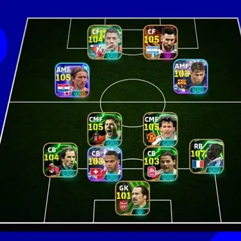 eFootball Accounts Mid-Tier M-Collective Strength: 3227 | Big Time Messi 105 | Modric 105 | Thuram 107 | Robson 105 | Big