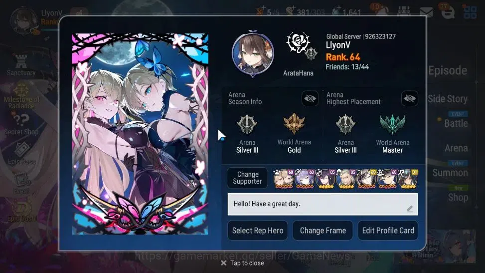Epic Seven Accounts GLOBAL Unverif|NewEra|12 ML(Shepherd ot Dark Diene image 2