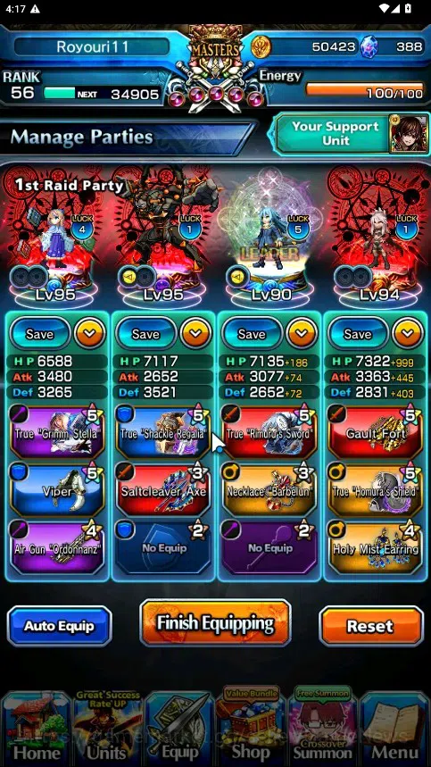 Grand Summoners Accounts Global|Rank 56|379 cc|14 Ascend 5 TW|(Sung Jinwoo, image 3