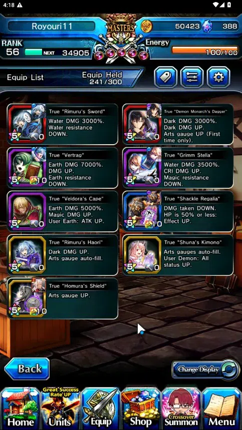 Grand Summoners Accounts Global|Rank 56|379 cc|14 Ascend 5 TW|(Sung Jinwoo, image 5