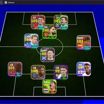 eFootball Accounts Legends & Iconic Players Mobile |PW 3124 | Epic C.Ronaldo, Diouf, Shevchenko | Showtime Kevin De Bruyne