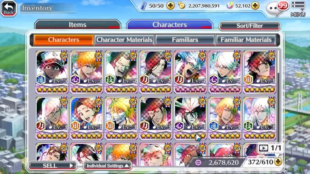 Bleach: Brave Souls Accounts High-End [GLOBAL]52K Orb|Ichigo DreamTeam,New Ichigo,TYBW26 Yukio,Riruka,10th Anniv 11