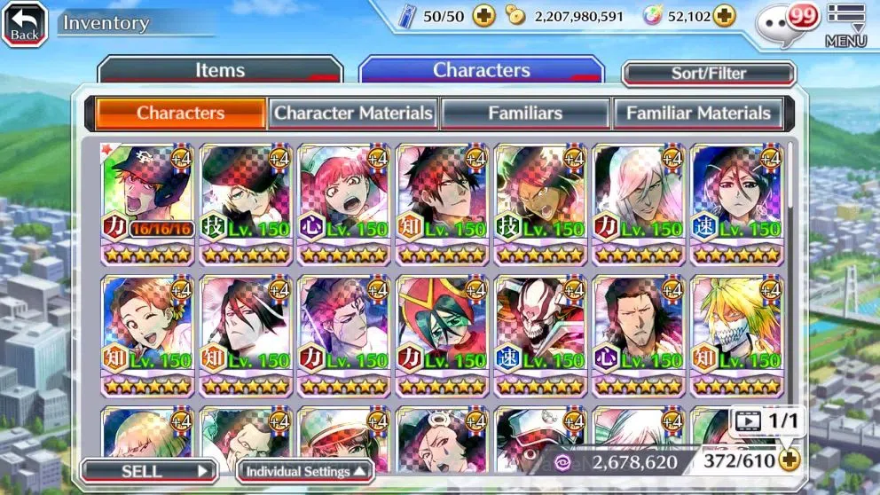 Bleach: Brave Souls Accounts High-End [GLOBAL]52K Orb|Ichigo DreamTeam,New Ichigo,TYBW26 Yukio,Riruka,10th Anniv 9