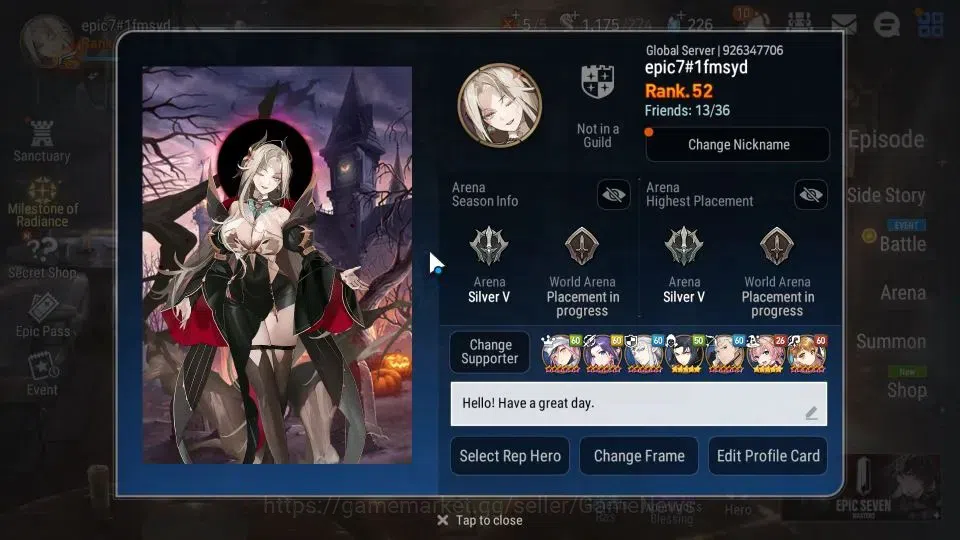 Epic Seven Accounts GLOBAL Unverif|New Era|6 ML[Har setti,A Tywin,DD R image 2