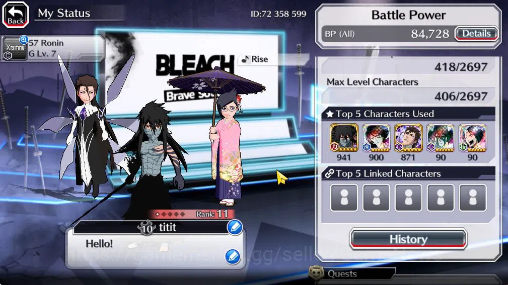 Bleach: Brave Souls Accounts Starter [GLOBAL]20k Orbs+Fresh All Story|Fierce Ichigo,Gin,Brave Jushiro,Nanao Jap 3