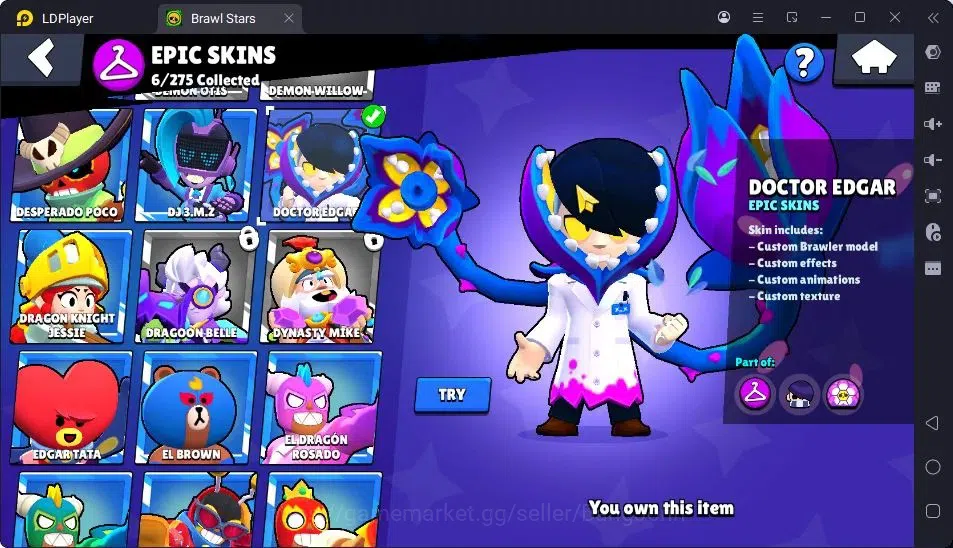 Brawl Stars Accounts Trophy 2300|33Brawler|2Max Hypercharge(Shelly,Emz|1Hypercharge(Piper),4Mythic,6Epic Skin|5217 5