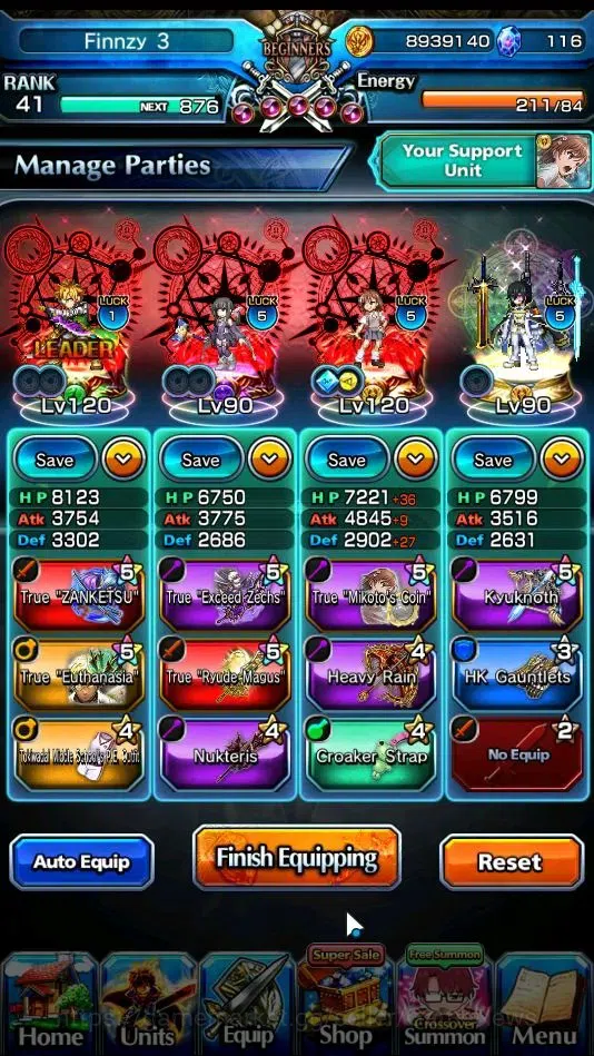 Grand Summoners Accounts Global|Rank 41|5 Ascend+2 TW|(WH Fen,M Misaka)+TW, image 4