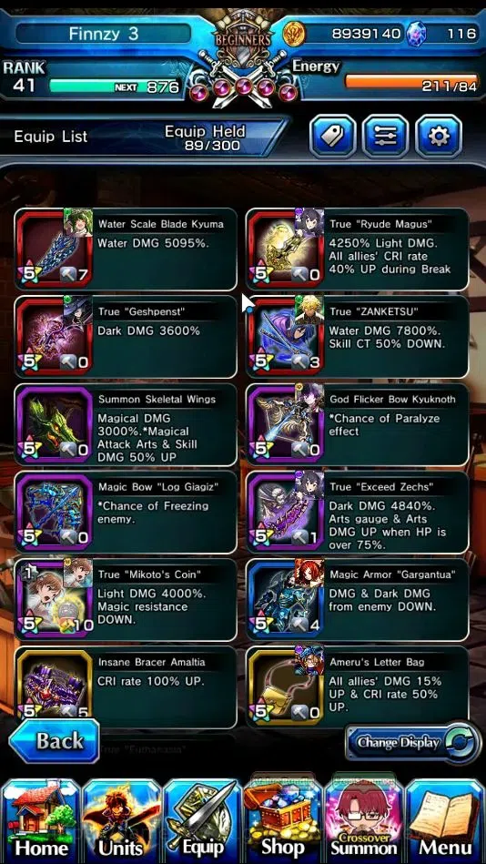Grand Summoners Accounts Global|Rank 41|5 Ascend+2 TW|(WH Fen,M Misaka)+TW, image 6