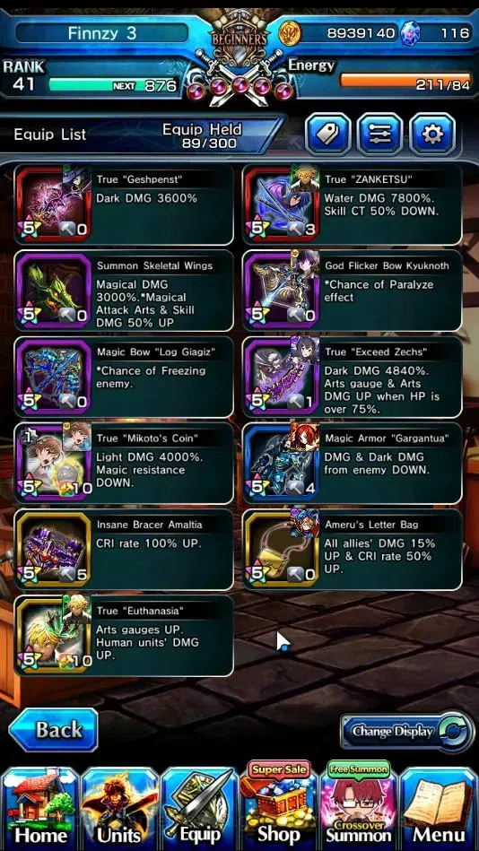 Grand Summoners Accounts Global|Rank 41|5 Ascend+2 TW|(WH Fen,M Misaka)+TW, image 7