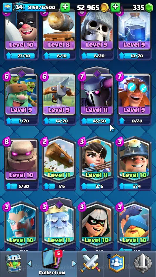 Clash Royale Accounts Lv 34|Trophy 7105|KTL 12|Limited Skin|Card 118|1 H image 11