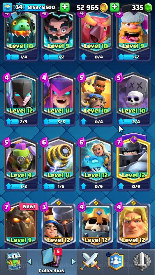 Clash Royale Accounts Lv 34|Trophy 7105|KTL 12|Limited Skin|Card 118|1 H image 12