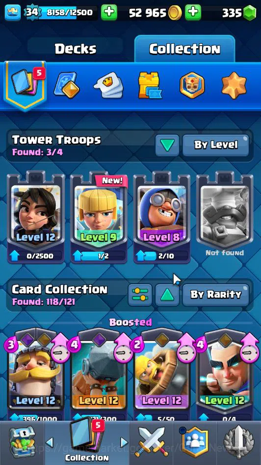 Clash Royale Accounts Lv 34|Trophy 7105|KTL 12|Limited Skin|Card 118|1 H image 4